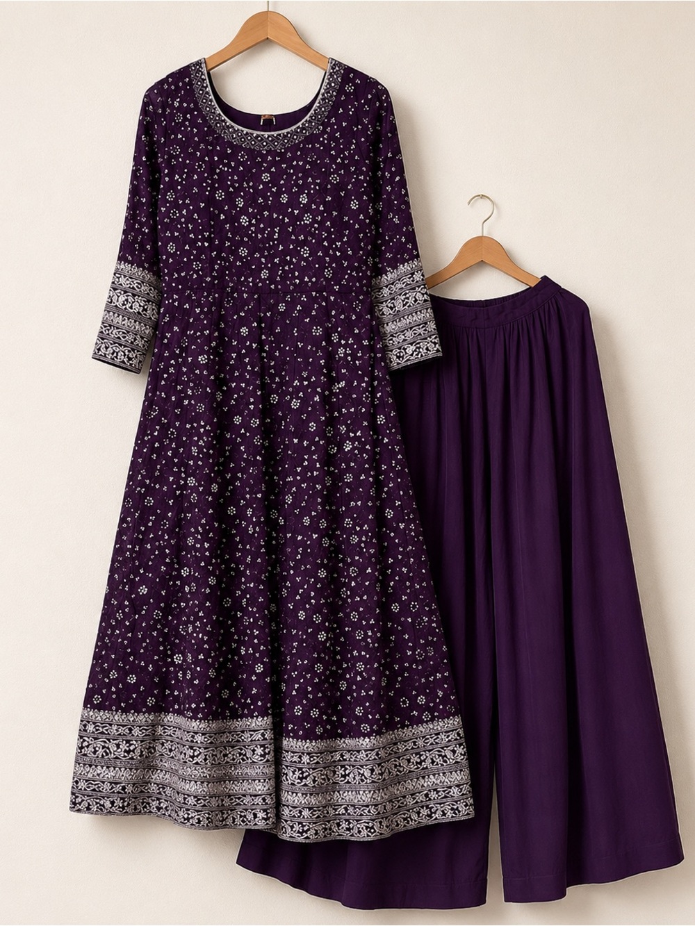 NEW Dark Purple Sequin Heavy Fancy Open Front Lehenga